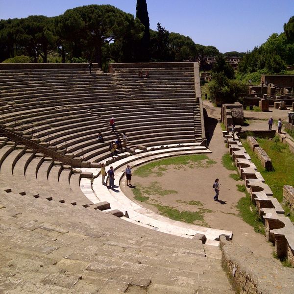 Roman amphitheater aerial view